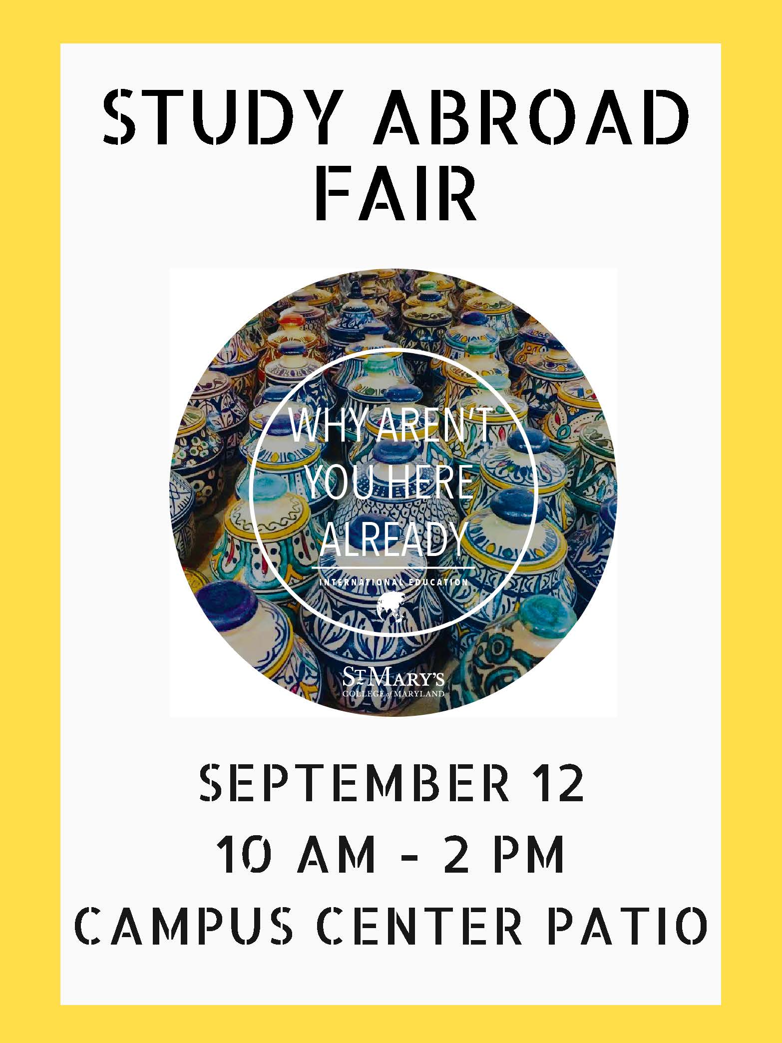 SMCM Fall Study Abroad Fair! St. Marys College of Maryland